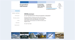 Desktop Screenshot of flugmedizin-oberkassel.de